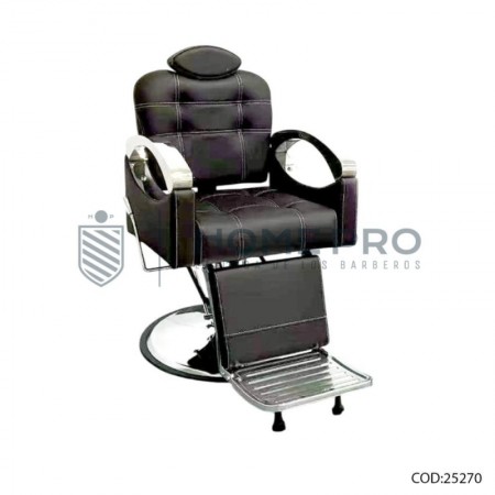 CADEIRA LMPRO 1065A PRETO COM PRATA
