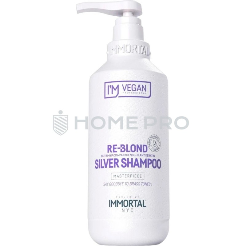 Shampoo Matizador Immortal NYC I’m Vegan Re-Bond Silver - 500mL