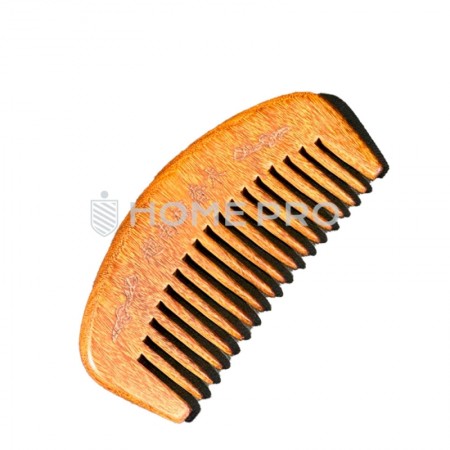 Peine madera p/barba chico curvado corto