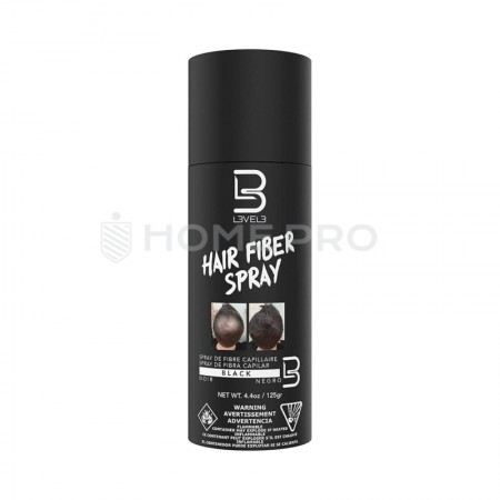 L3vel hair fiber spray black 125ml