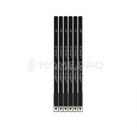 Lápis delineador L3vel preto, pacote com 6 unidades