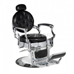 Cadeira LMPRO 1012E preta com base prateada