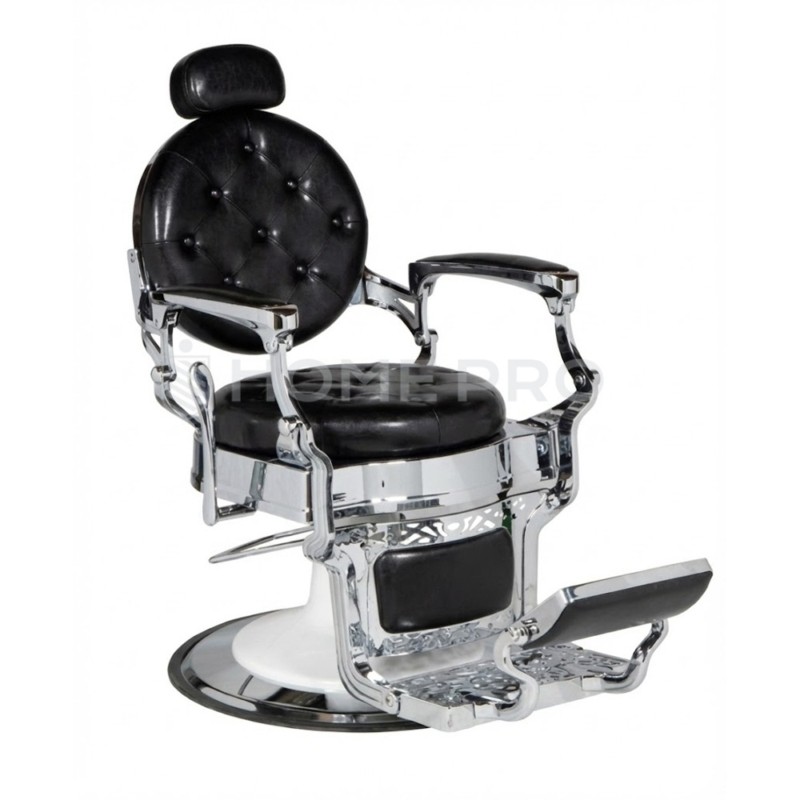 Cadeira LMPRO 1012E preta com base prateada