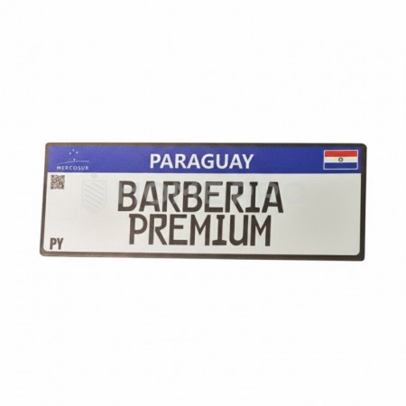 Chapa Decorativa Barberia Premium