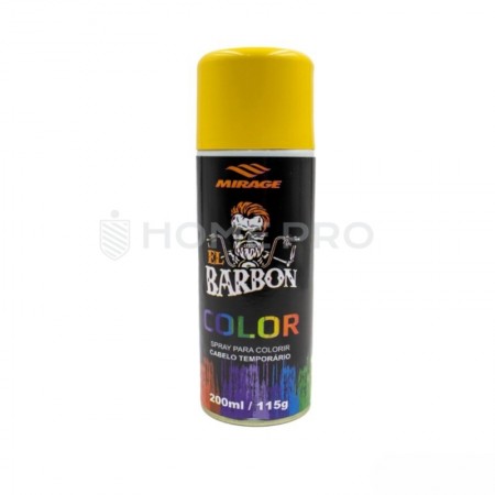 Spray Para Colorir Cabelo Temporário Color Barbon Amarelo - MIRAGE