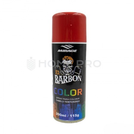 Spray Para Colorir Cabelo Temporário Color Barbon Vermelho - MIRAGE