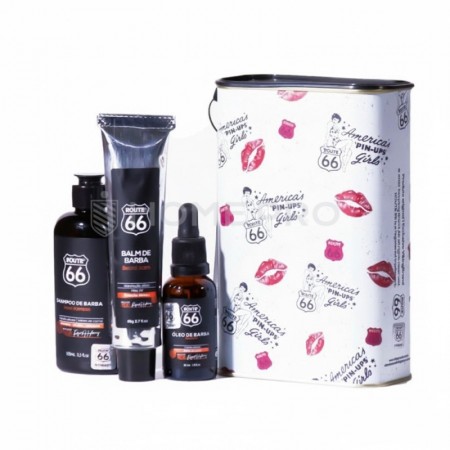 Kit de Barba na Lata - (5 produtos) - Kiss - Route 66 | Viking Brand