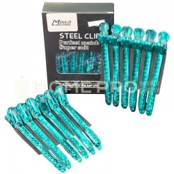 PINZA DE ACERO LMPRO, 12 UNID. COLOR TURQUESA, 9,5 CM