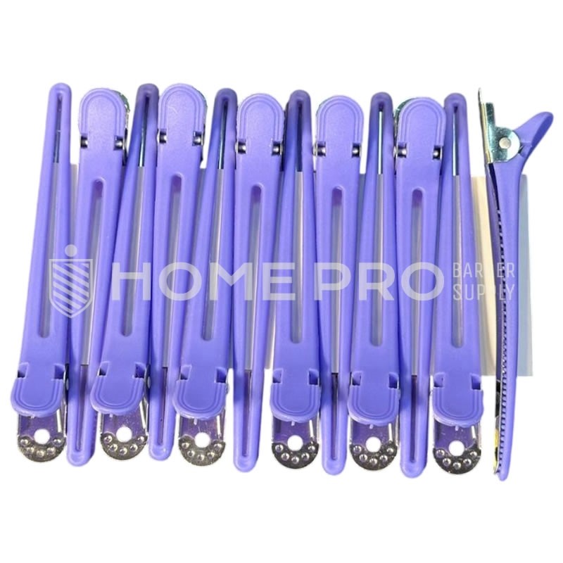 LMPRO PINZA PARA EL CABELLO COCODRILO LILA 12 PIEZAS 3566