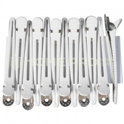 PRESILHA DE CABELO LMPRO COR BRANCA COM ESTAMPA DE CROCODILO 1234, PACOTE COM 12 UNID.