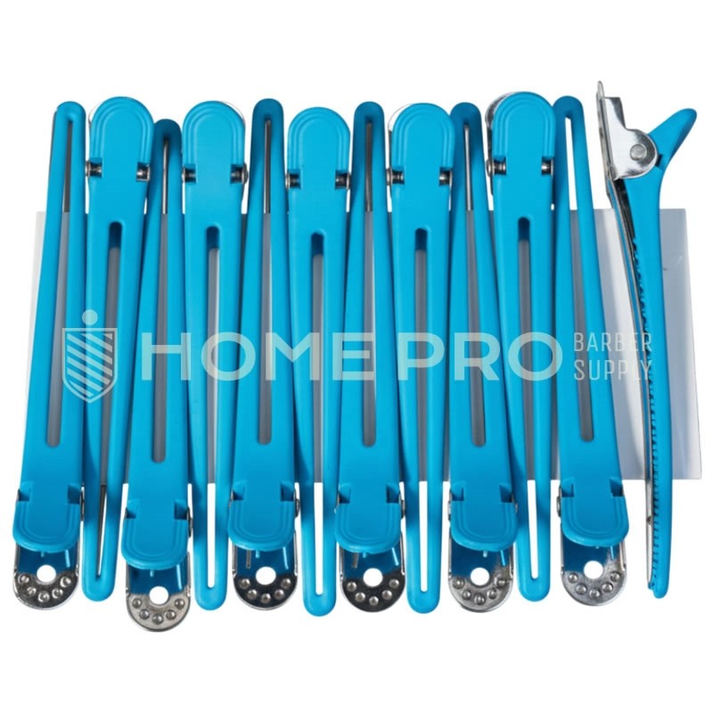 LMPRO HAIR CLIP CROCO AZUL 2353 12PCS