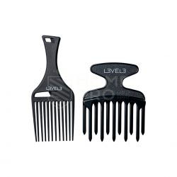 KIT L3VEL 3 PEINES HORQUILLA HAIR PICK 2 PIEZAS